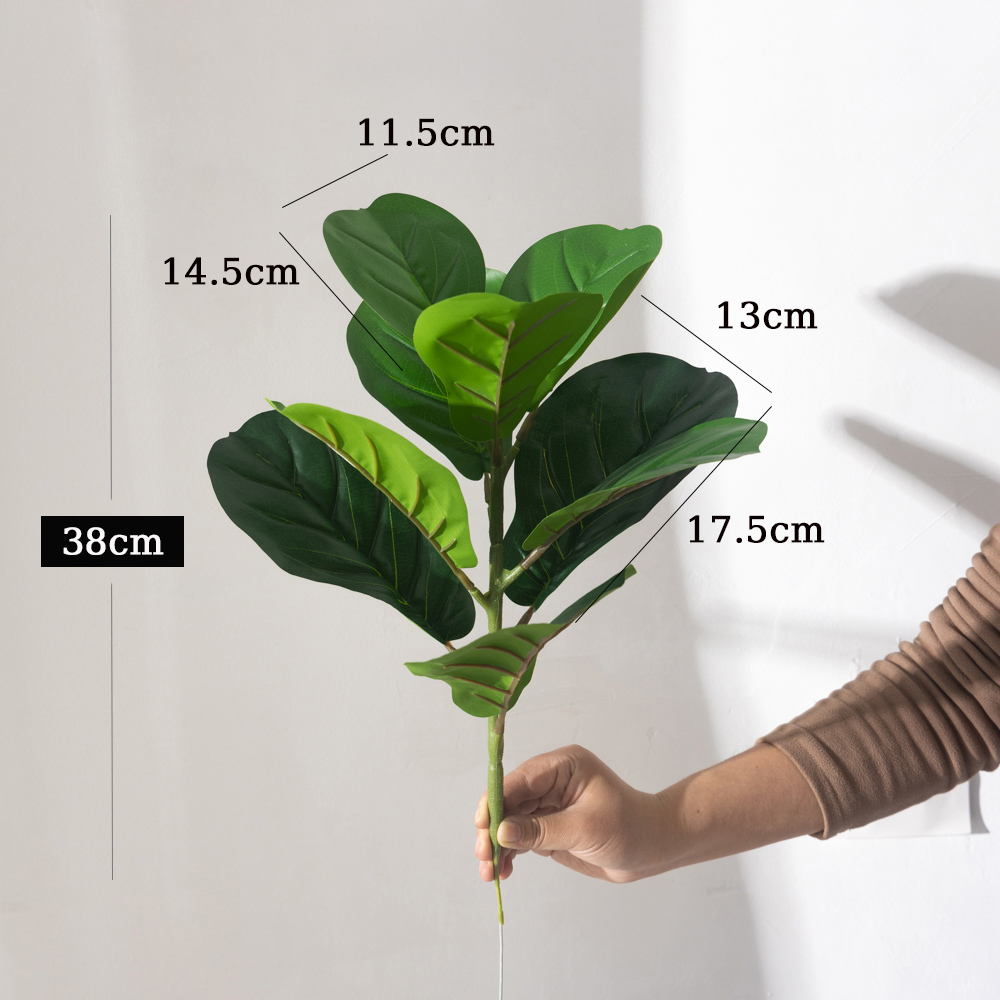 38cm 9 Forks Artificial Ficus  - Rubber Plant Ficus ulasan dan harga