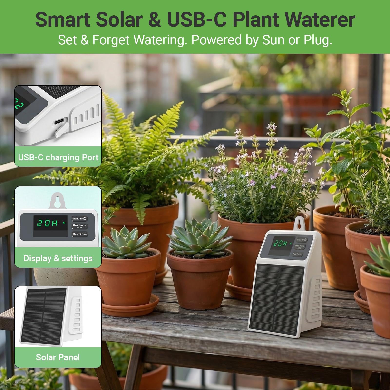 Upgraded Solar Drip Irrigation - Plant Parent Kit ulasan dan harga